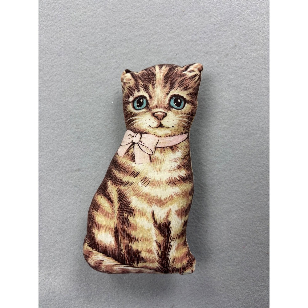 Vintage Cut & Sew Tabby Cat Family Pillows Set of 3 Mother Kitten Plush Cottage - Picture 7 of 8